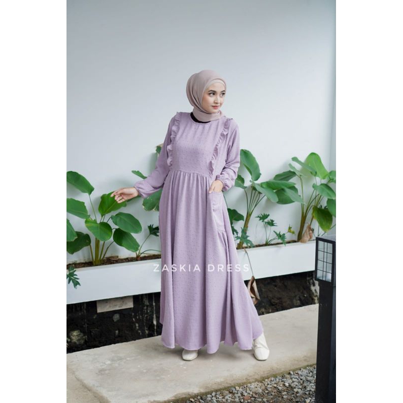 Zaskia Dress Gamis Busui Dress Crinkle Uragiri