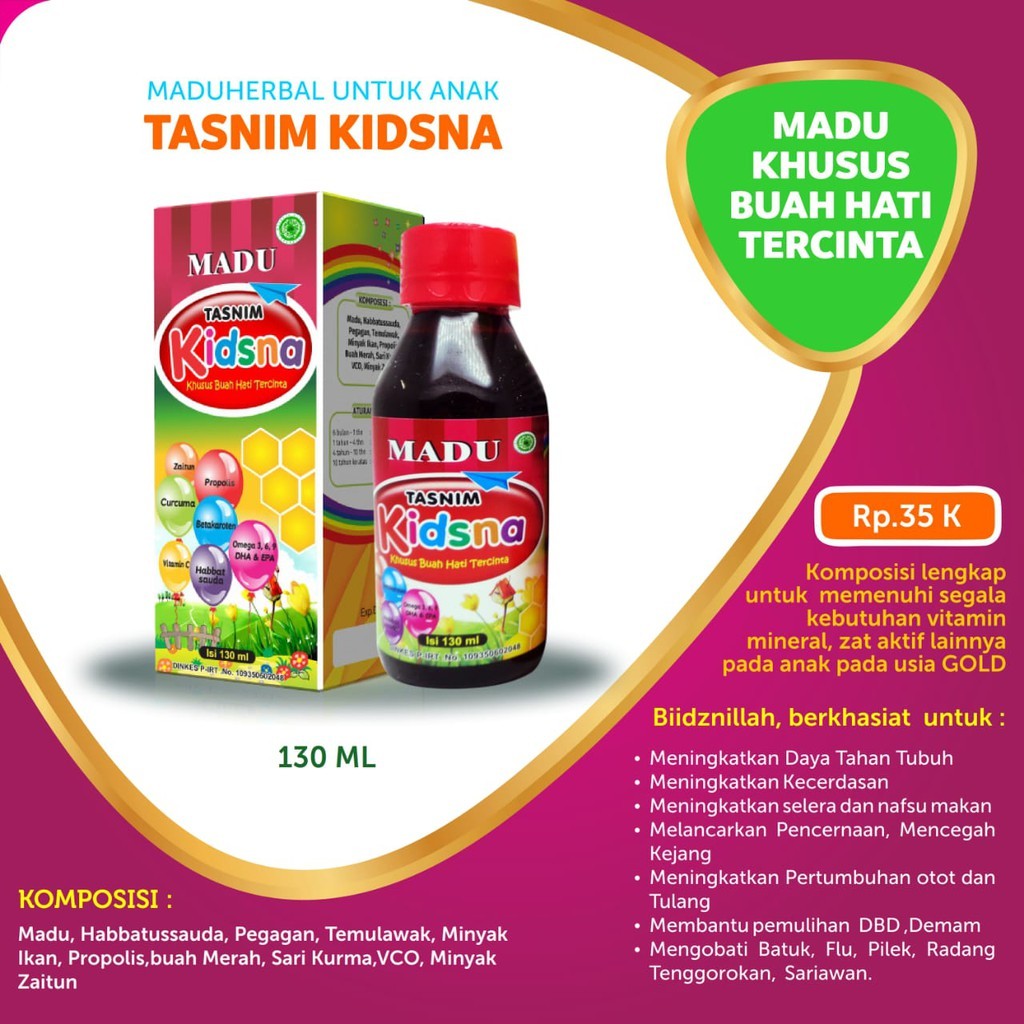 

Madu KIDSNA Madu Anak Suplemen Kesehatan Anak 175 gr