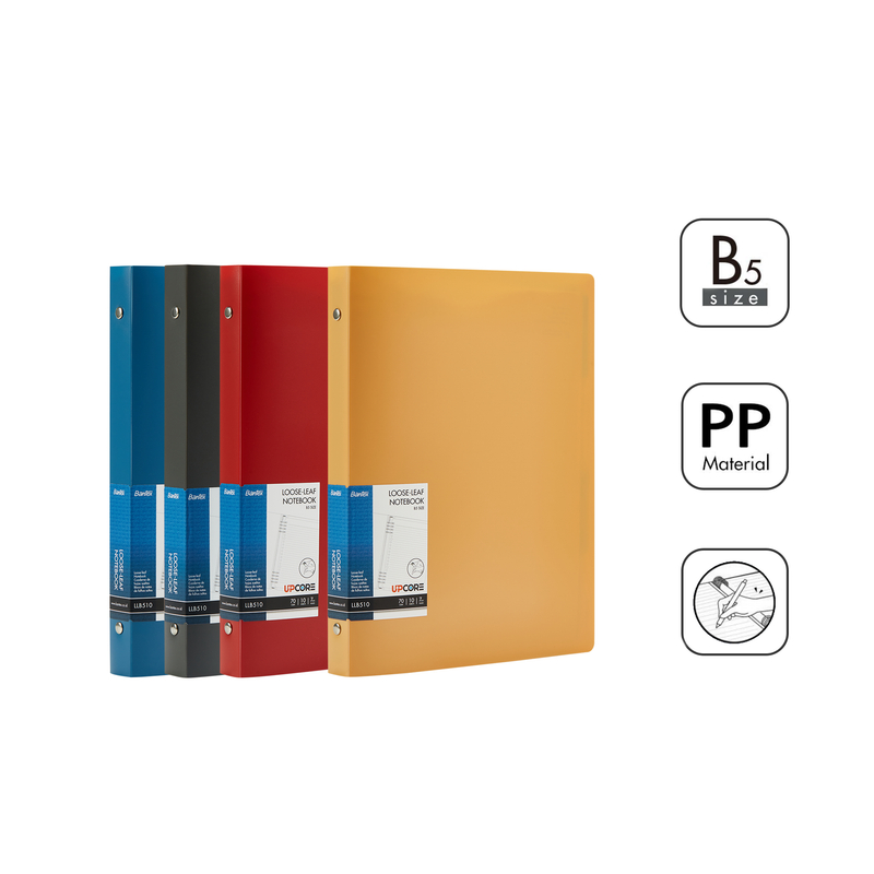 

[Stationery Home] Bantex Loose-Leaf Notebook Buku Catatan Binder B5 8 Ring Cover Bahan PP Waterproof LLB510