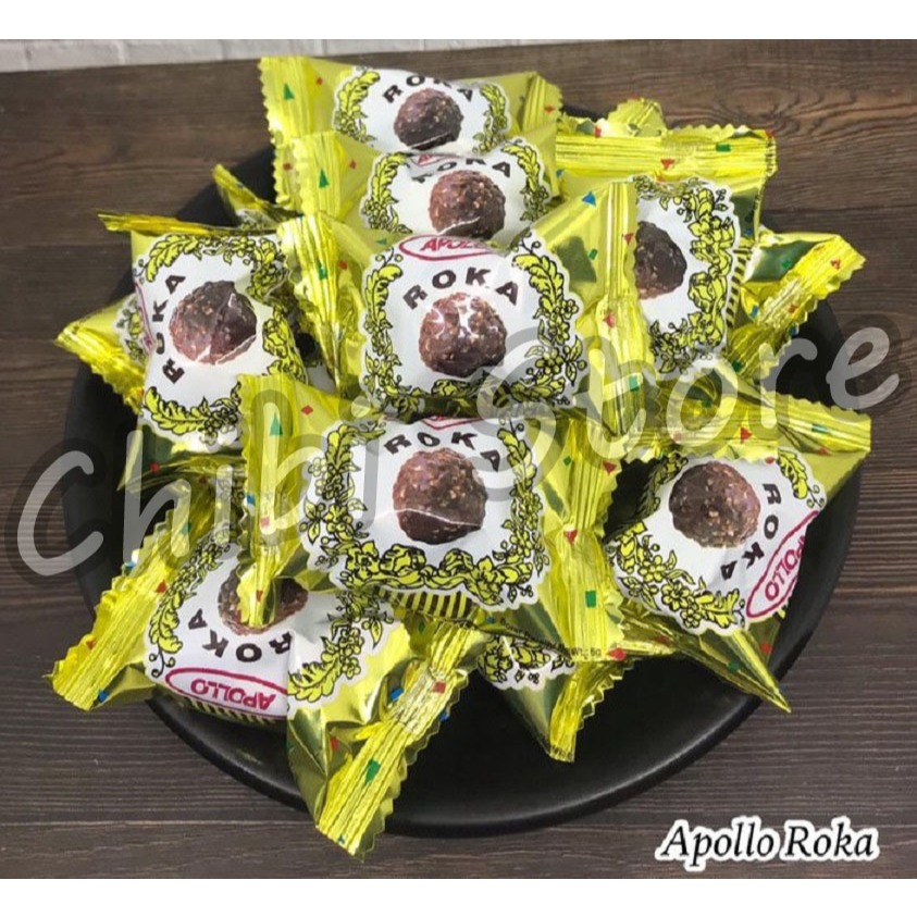 

[1 PCS] Apollo Roka Wafer Ball - Roka Classic Chocolate Peanut - Wafer Ball Covered with Nutty Chocolate 阿波罗乐可圆酥