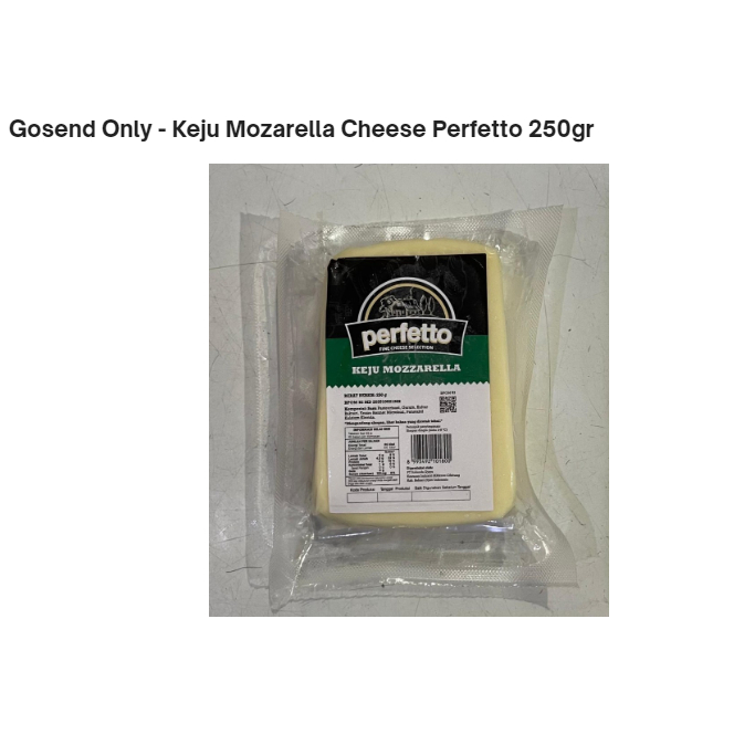 

Gosend Only - Keju Mozarella Cheese Perfetto 250gr