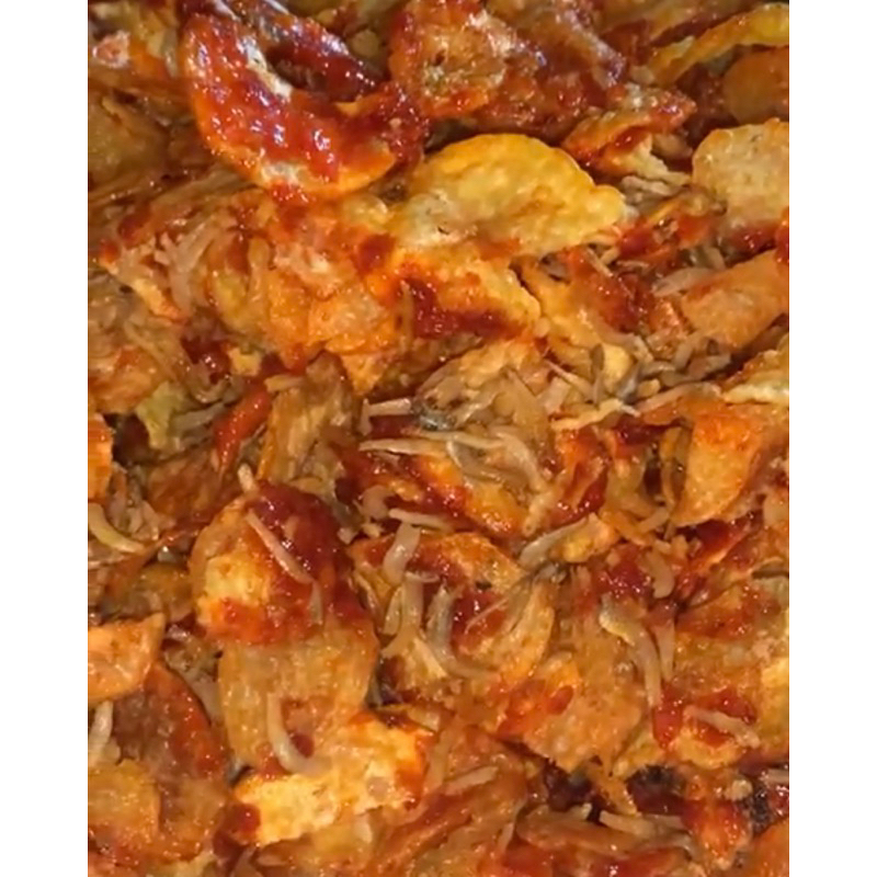 

Keripik Kentang Teri Pedas 250 Gram