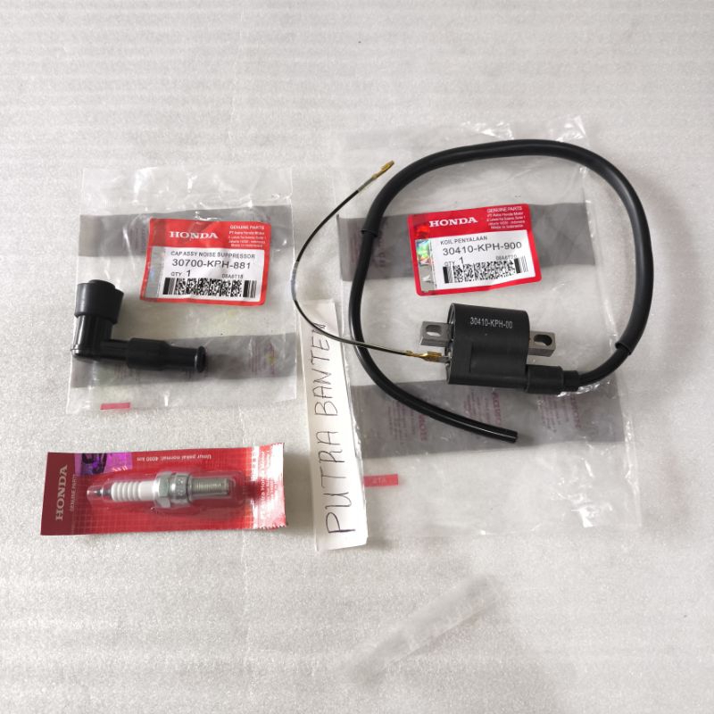 PAKET KOIL COIL 3 ITEM -KPH- HONDA SUPRA X 125 KARBU KIRANA KHARISMA SUPRA X125 HELM IN