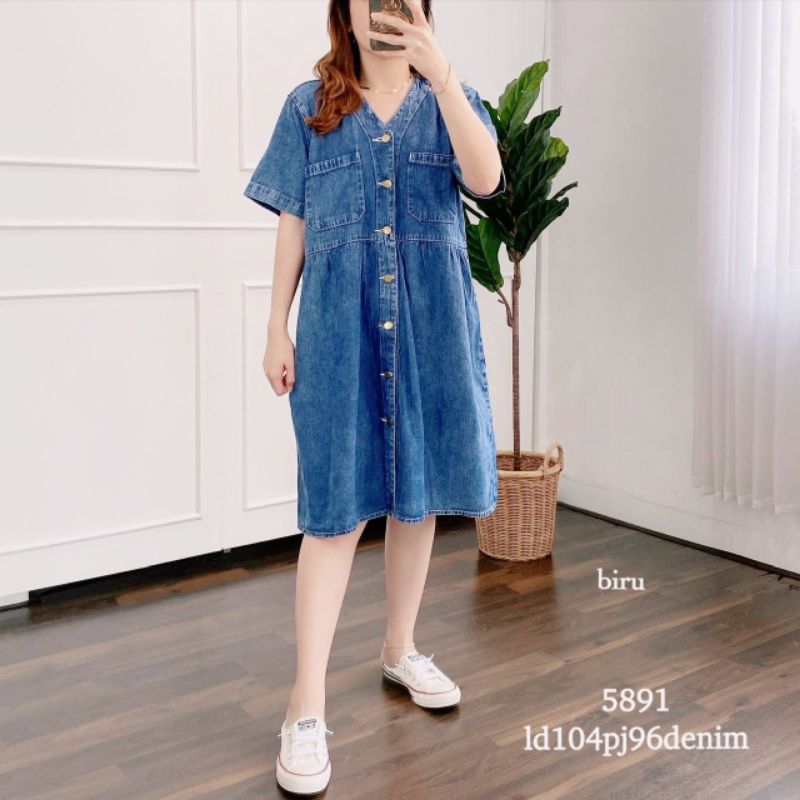 DRES JEANS WANITA/DRES JEANS TERBARU/DRES DENIM WANITA