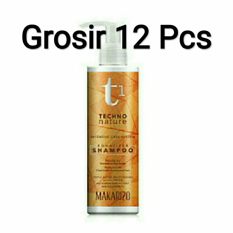 Grosir 12pcs Makarizo T1 Shampo Orange Makarizo T1 Equalizer Shampo 180ml