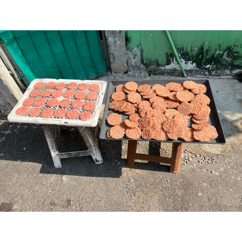 

rengginang terasi mentah dan mateng