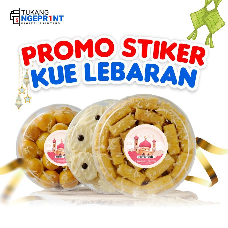 

Promo Cetak Stiker Label / Stiker Kemasan Kue Lebaran Termurah Desain Gratis