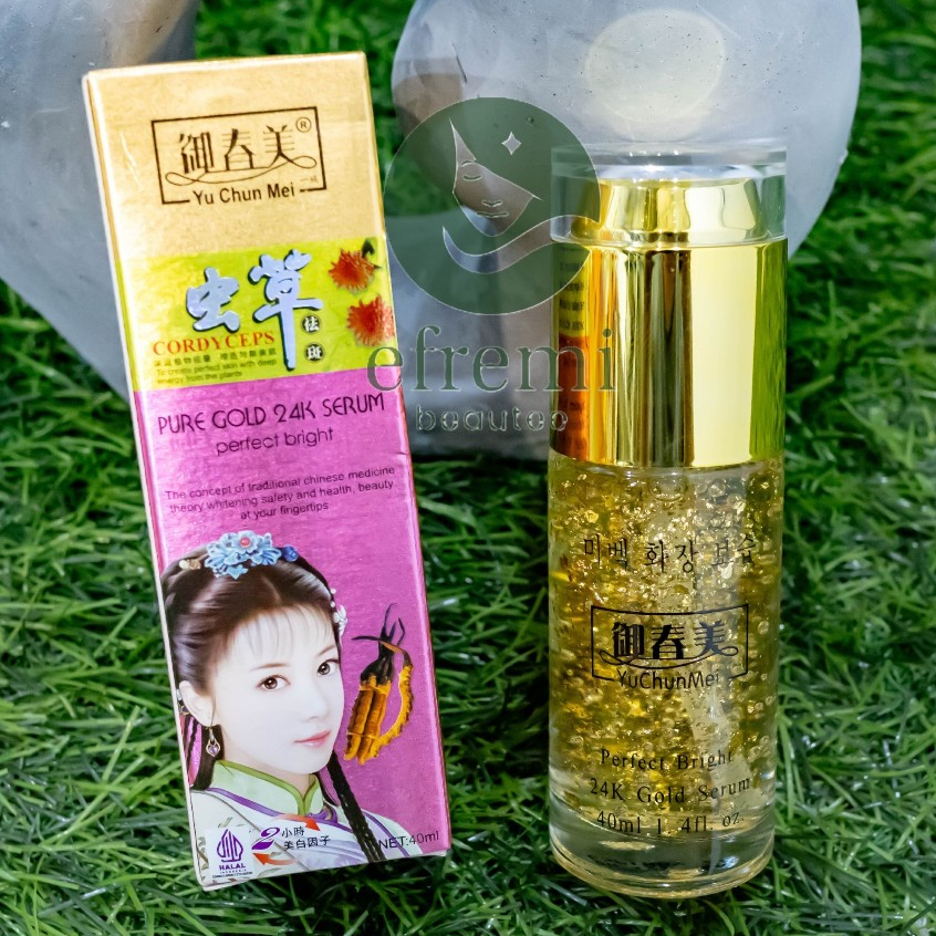 YU CHUN MEI CORDYCEPS SERUM PURE GOLD 24K SERUM  -  PERFECT BRIGHT 30 ML - SERUM ORI YU CHUN MEI (BP