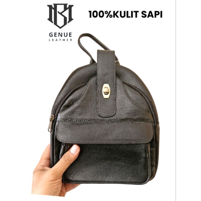 Backpack cewek full kulit asli