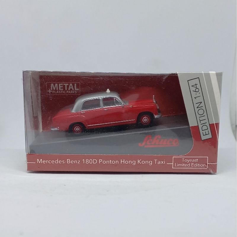 schuco mercedes benz 180d ponton hong kong taxi diecast 1/64 (t)