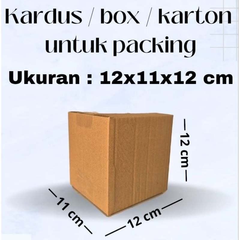 

paket hemat kardus packing isi 50 pcs ukuran 12x11x12