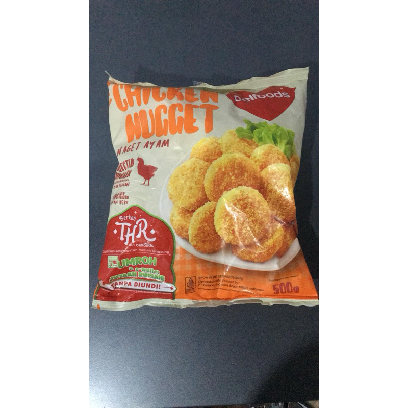 

BELFOODS CHICKEN NUGGET NUGET AYAM BENTUK COIN 500 GRAM