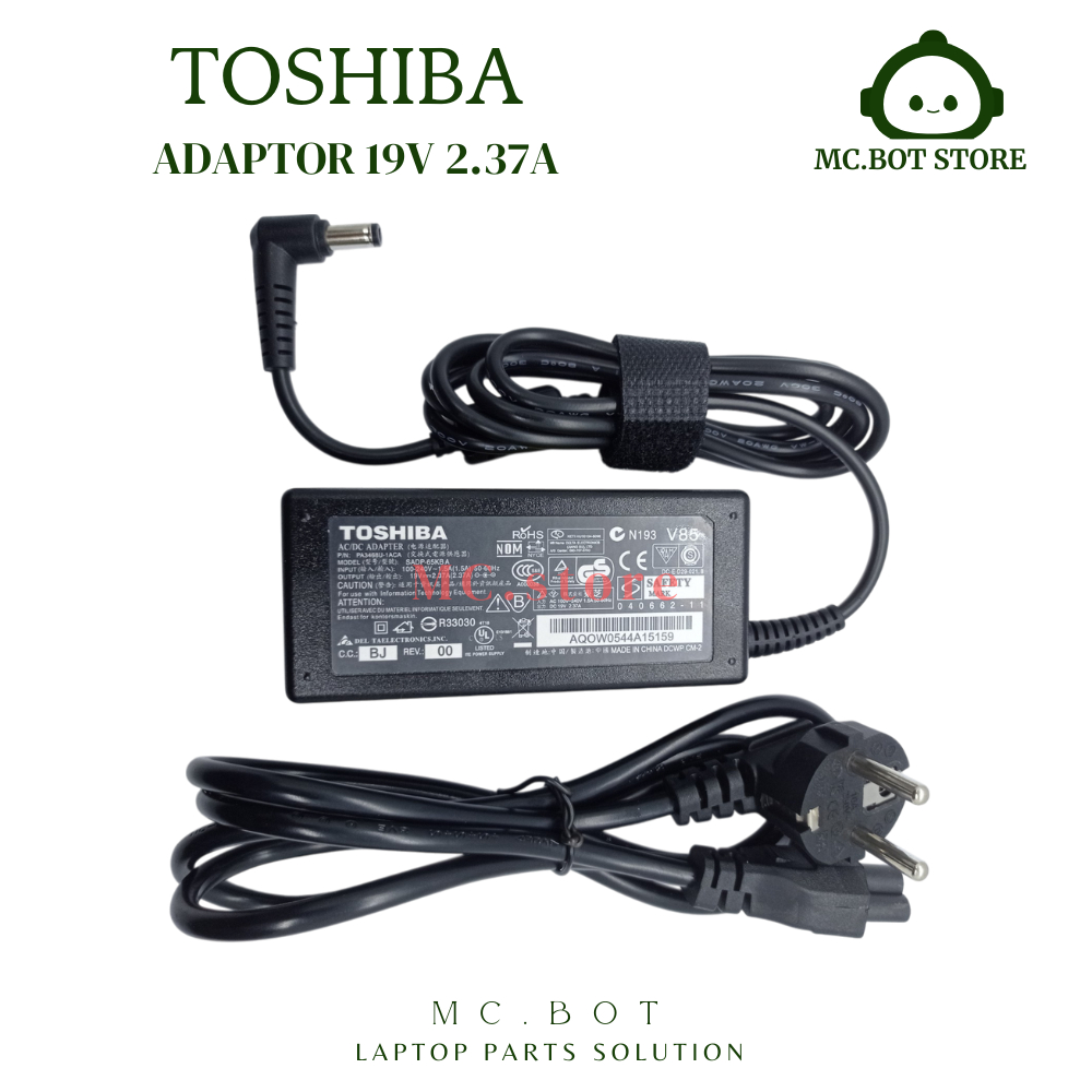 charger Adaptor Laptop Toshiba Dynabook Satellite B35/R 19V-2.37A 45W