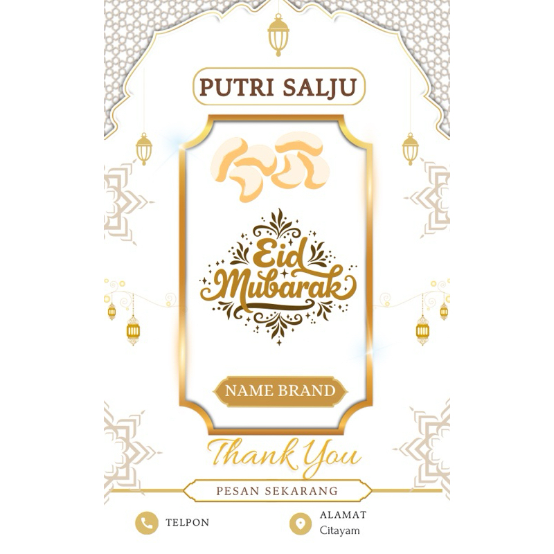 

STIKER PUTRI SALJU CUSTOM NAMA 6x9.5CM ISI 20BIJI