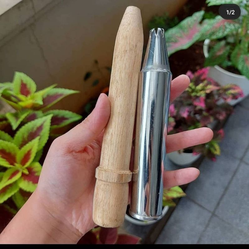 spuit cetakan kue semprit bunga mawar dorong sodok kayu cetakan roti kering cookies spuit dahlia spu