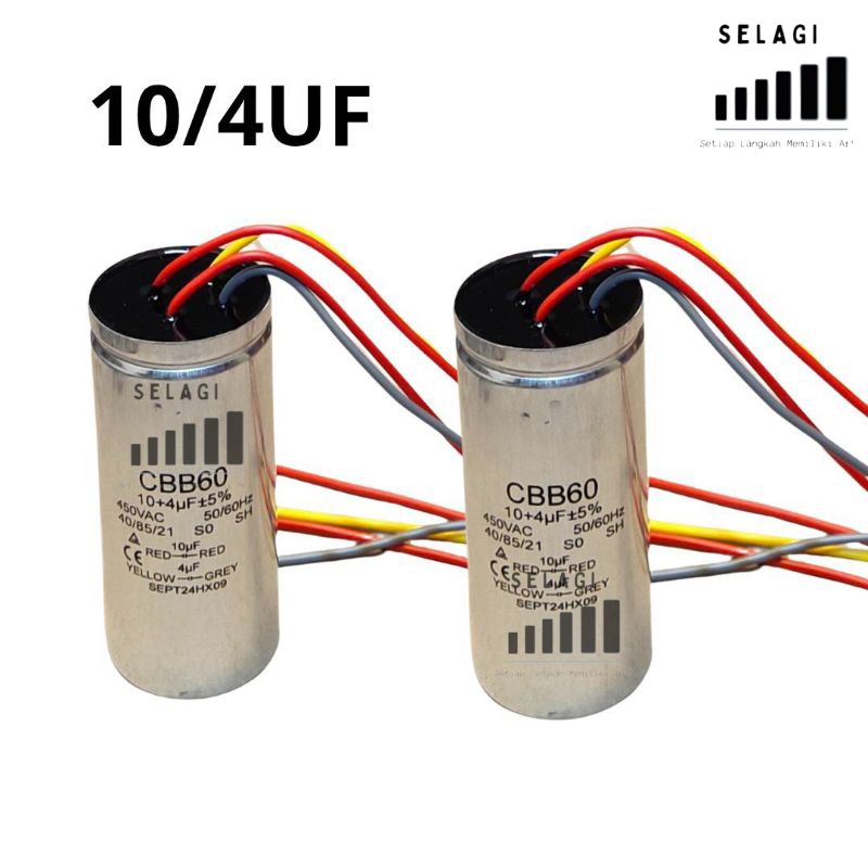 KAPASITOR MESIN CUCI CBB60 SANKEN 2 TABUNG 10/4 UF STAINLESS | CAPASITOR MESIN CUCI 2 TABUNG SANKEN 