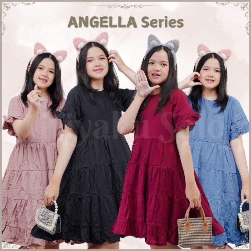 Daster Midi Dress Anak Perempuan Remaja Tanggung Usia 11 12 Tahun Abg Terbaru Kekinian