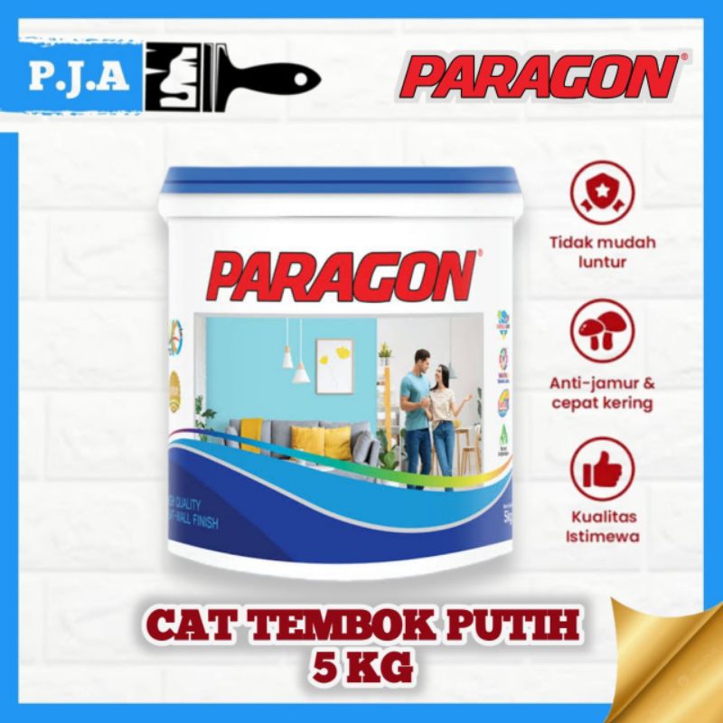 PARAGON CAT TEMBOK PUTIH 5 KG (Cat Campuran air)