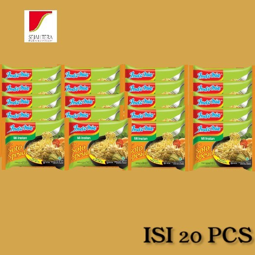 

indomie soto spesial 75gr. ISI 20 PCS