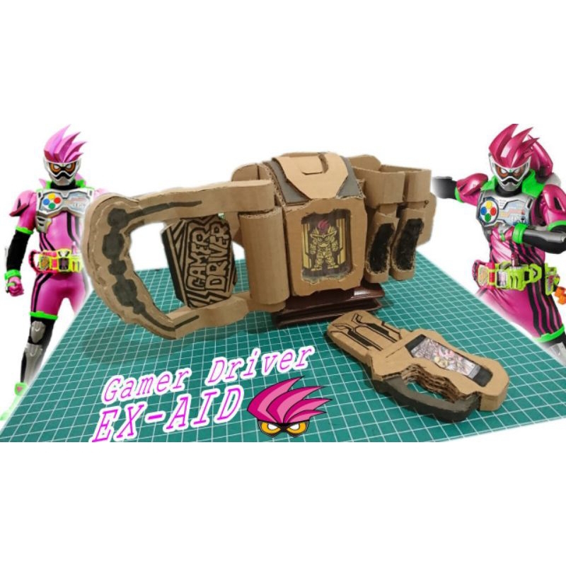 dx gamer driver dari kardus kamen rider ex-aid