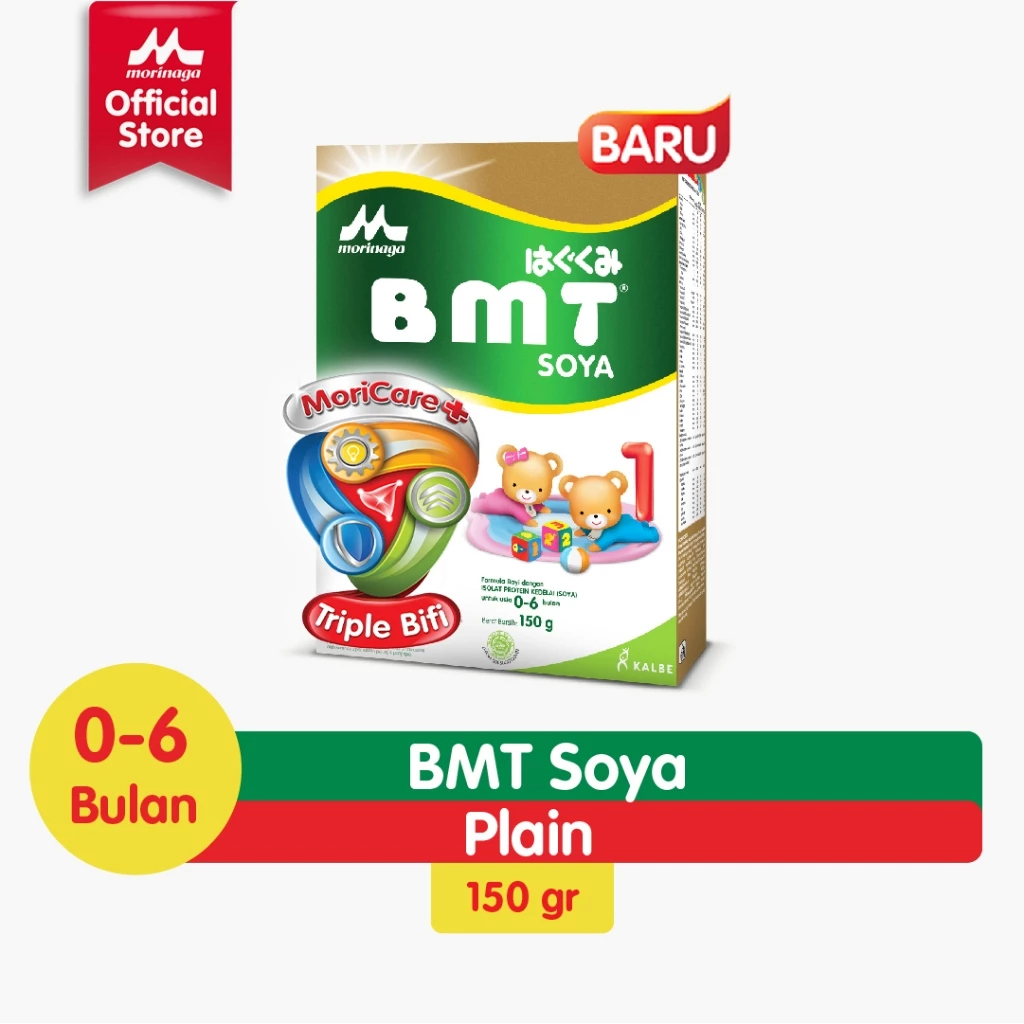 BMT Soya Morinaga - Susu Formula Isolat Protein Kedelai 0-6 Bulan