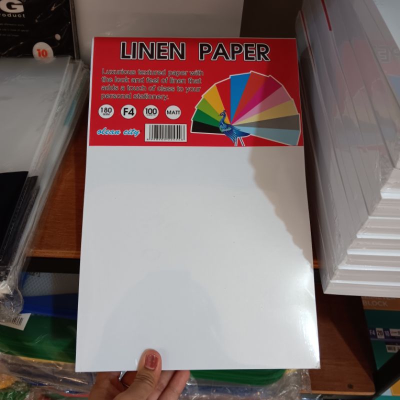 

1 Pak ISI 100 lbr KERTAS LINEN Putih 180 Gram F4 PREMIUM Tebal PUTIH / KERTAS LINEN / Piagam dan Sertifikat MURAH GOSIR