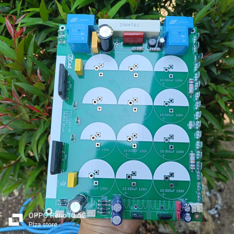 Kit pcb Psu 12 elco lengkap softstart+Psu simetris Class AB bagus berkualitas Pcb psu class AB isi 1