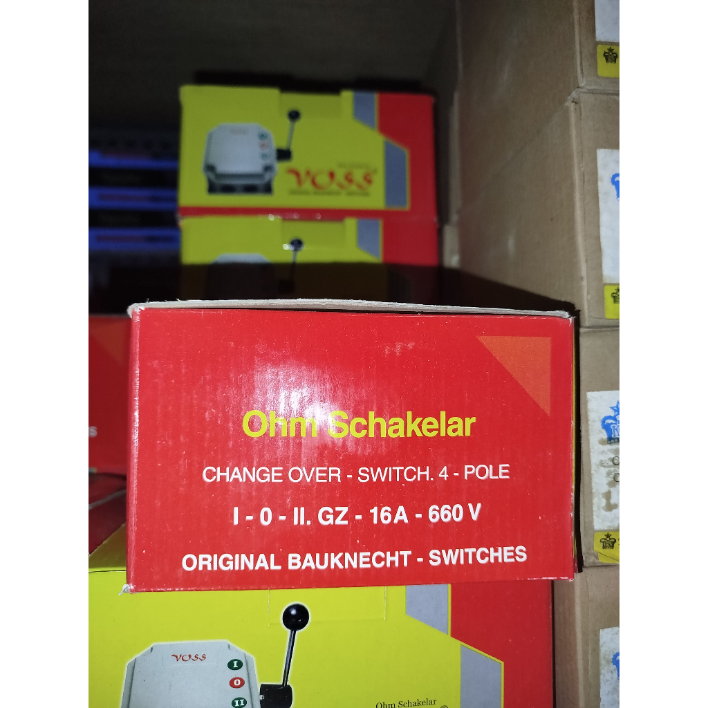 Voss Ohm Schakelar Change Over - Switch.4 Pole OHM SAKLAR / HANDLE VOSS / HOME SAKLAR