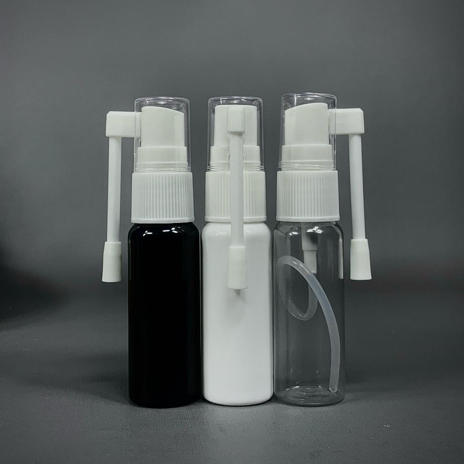 Botol Spray 20 Ml / Botol Pet 20 Ml - Tutup Spray Nasal Putih / Botol Nasal Spray 20 Ml