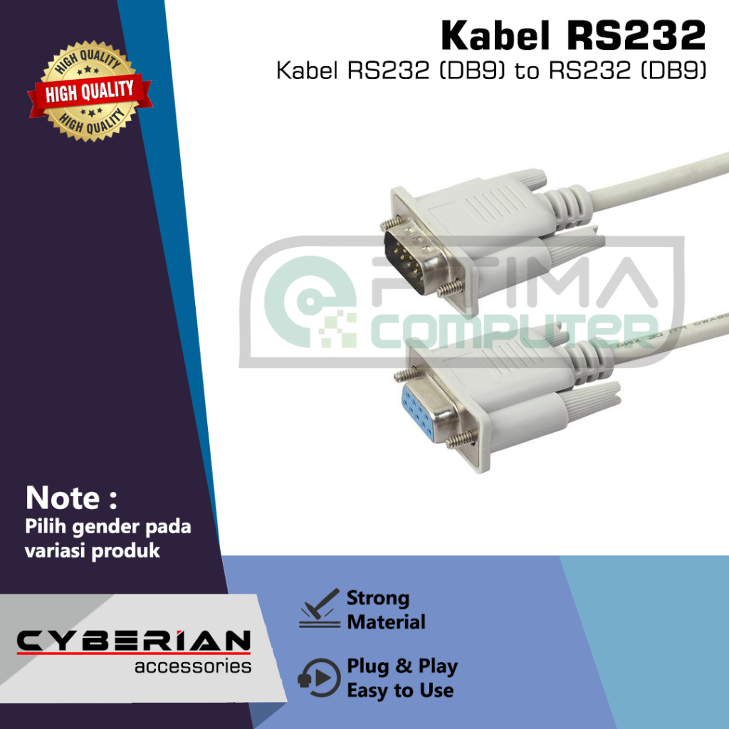 Kabel DB9 (RS232) to DB9 (RS232)