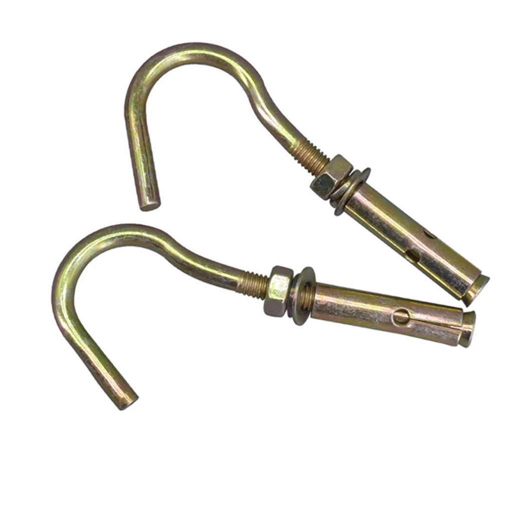 10pcs Hook Bolt Dynabolt Hook M6/M8 Dynabolt Gantung M6x45 Hook Bolt Sleeve Anchor Hook Dynabolt | O