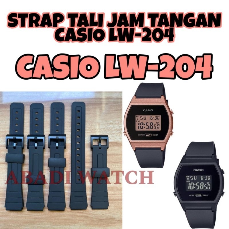 Strap Tali Jam Tangan CASIO LW 204 LW204 LW-204 PAS dan LANGSUNG PAKAI