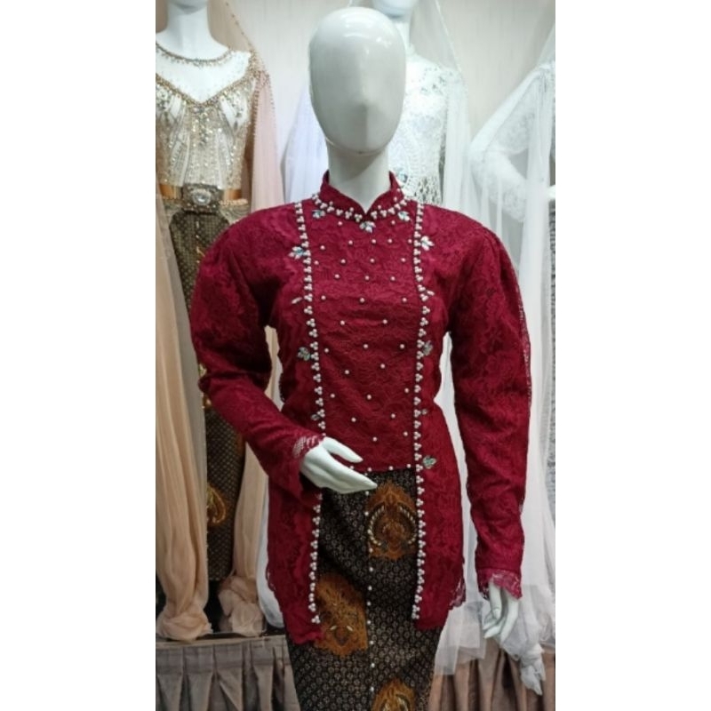 Setelan Kutu Baru Hijab Brukat Murah