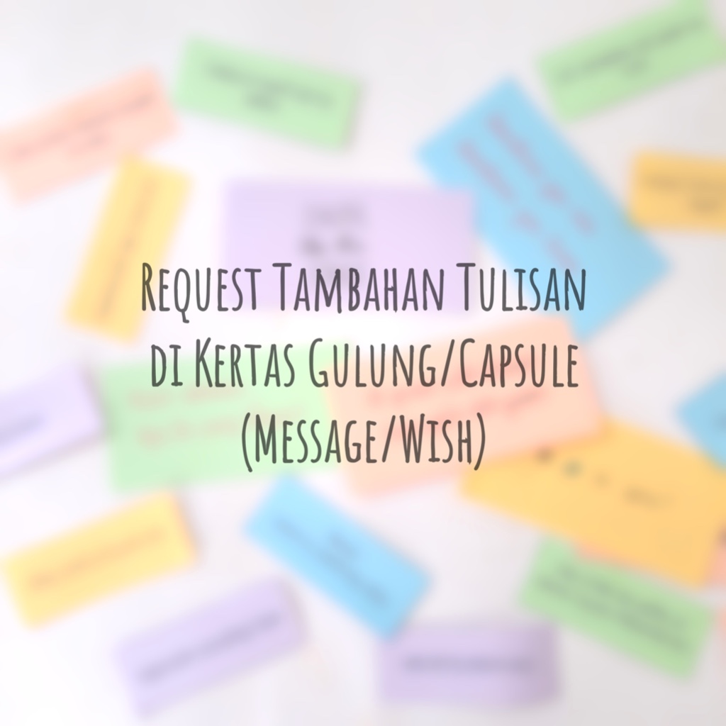 Tambahan Request Tulisan [Jasa Tulis | Belum Termasuk Kertas & Botol ] - My Craft Arts