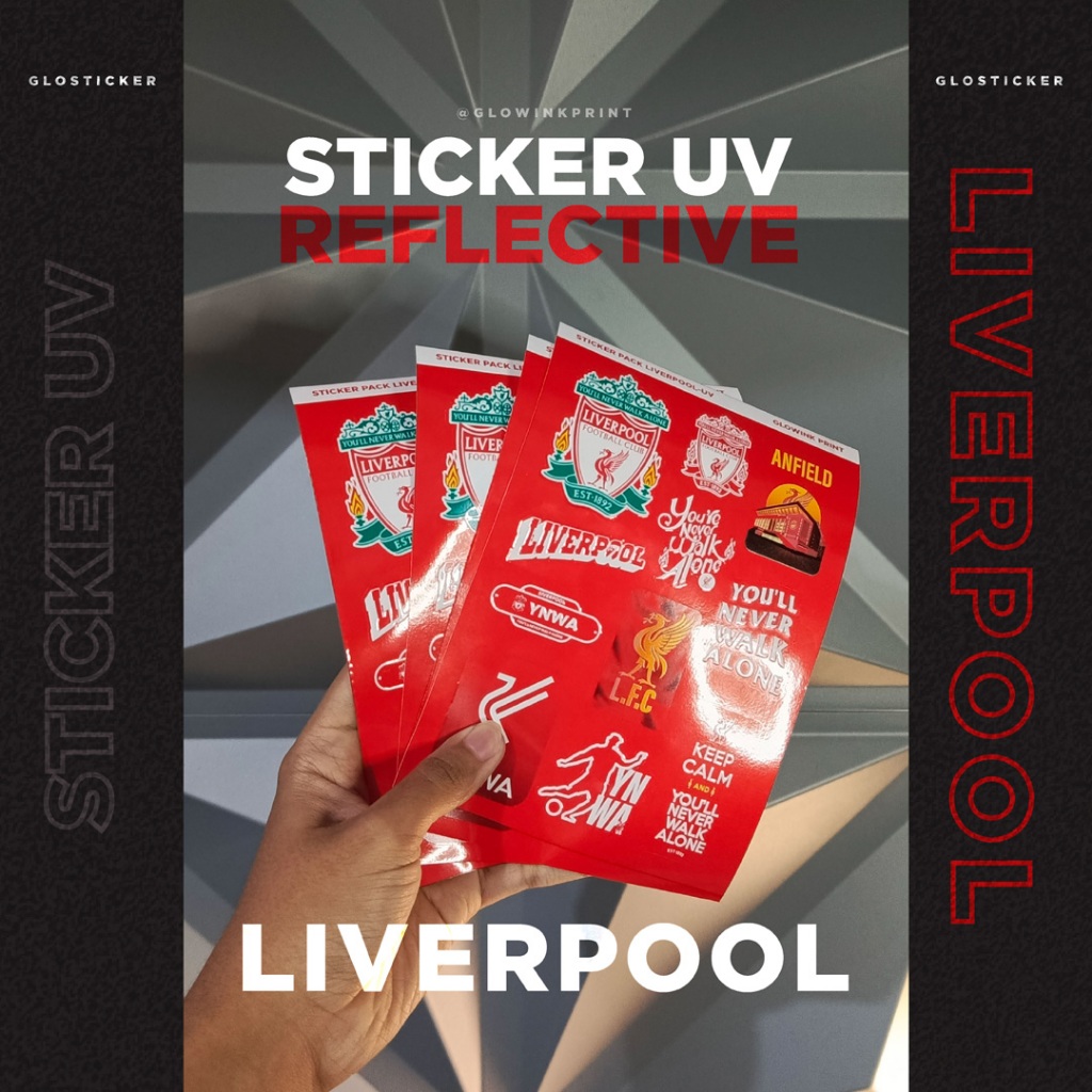 

Sticker UV Reflective Liverpool, Sticker Timbul, Glossy
