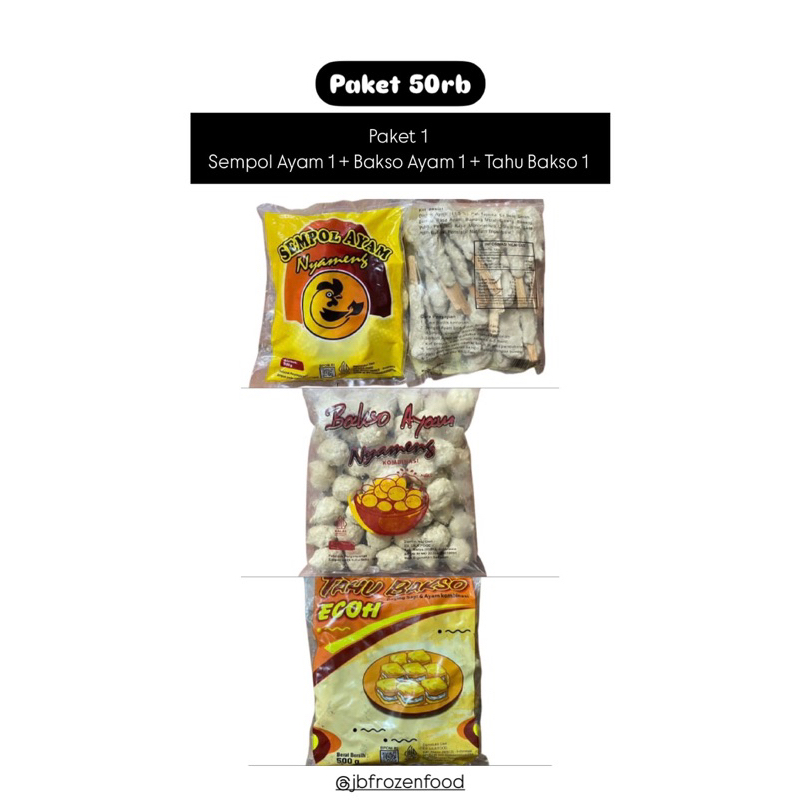 

PAKET PROMO 59rb DAPAT 3pcs! | FROZEN FOOD | OTAK-OTAK, SEMPOL, SIOMAY, BAKSO, TAHU BAKSO