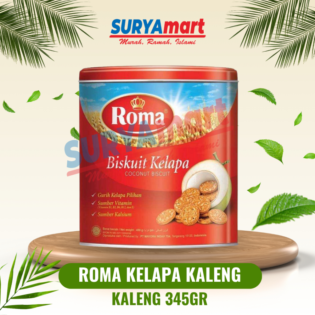 Biskuit Roma Kelapa Kaleng 345gr Ecer dan Grosir