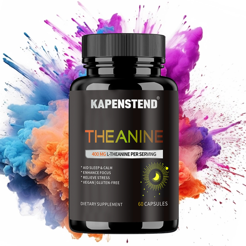 KAPENSTEND L-Theanine - Mengurangi Stres & Kecemasan, 400mg L-Theanine per Serving, 60 Kapsul Lunak
