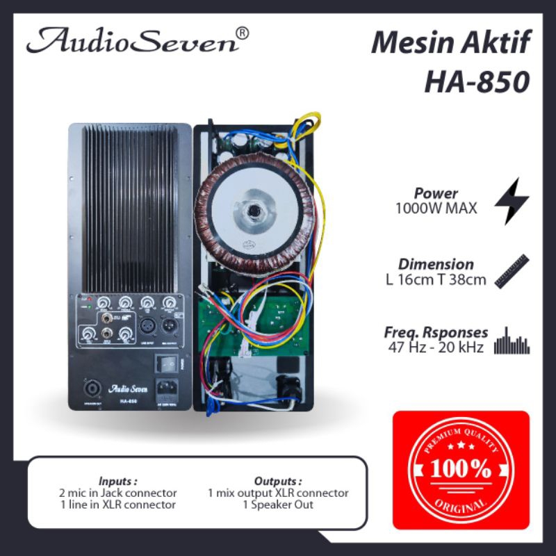 MESIN KIT MESIN SPEAKER AKTIF AUDIO SEVEN HA800X / HA 800 X / HA 800X