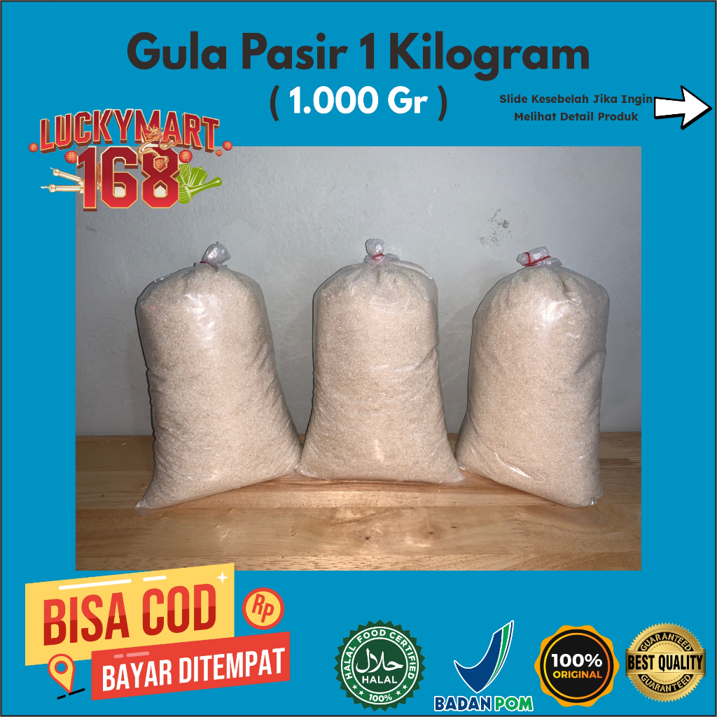 

Gula Pasir 1 Kg Halus dan Berkualitas Grade A (1.000 Gr)