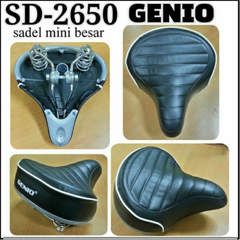 Sadel jok sepeda mini per super lebar jumbo empuk GENIO sepeda listrik mini lipat MTB gunung