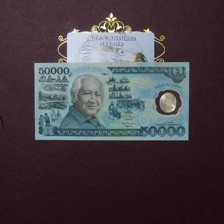Uang kuno 50000 polymer 1993