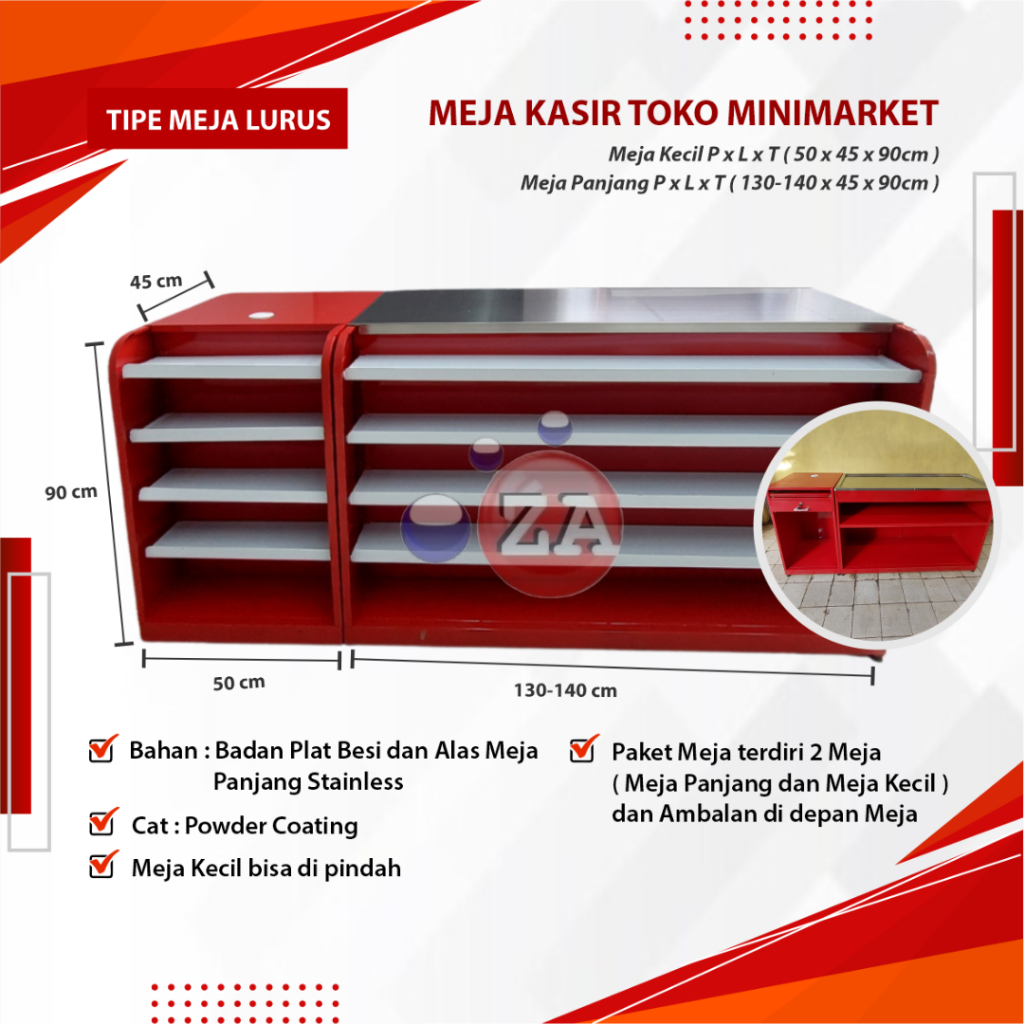 Meja Kasir Minimarket Toko Laundry Display Murah dan Minimalis