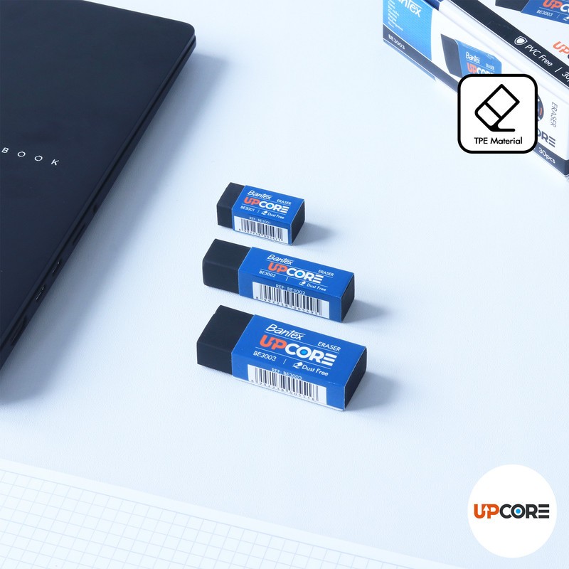 

[Pelangi Stationery] BANTEX Eraser Dust Free Penghapus Pensil Hitam 3 Ukuran