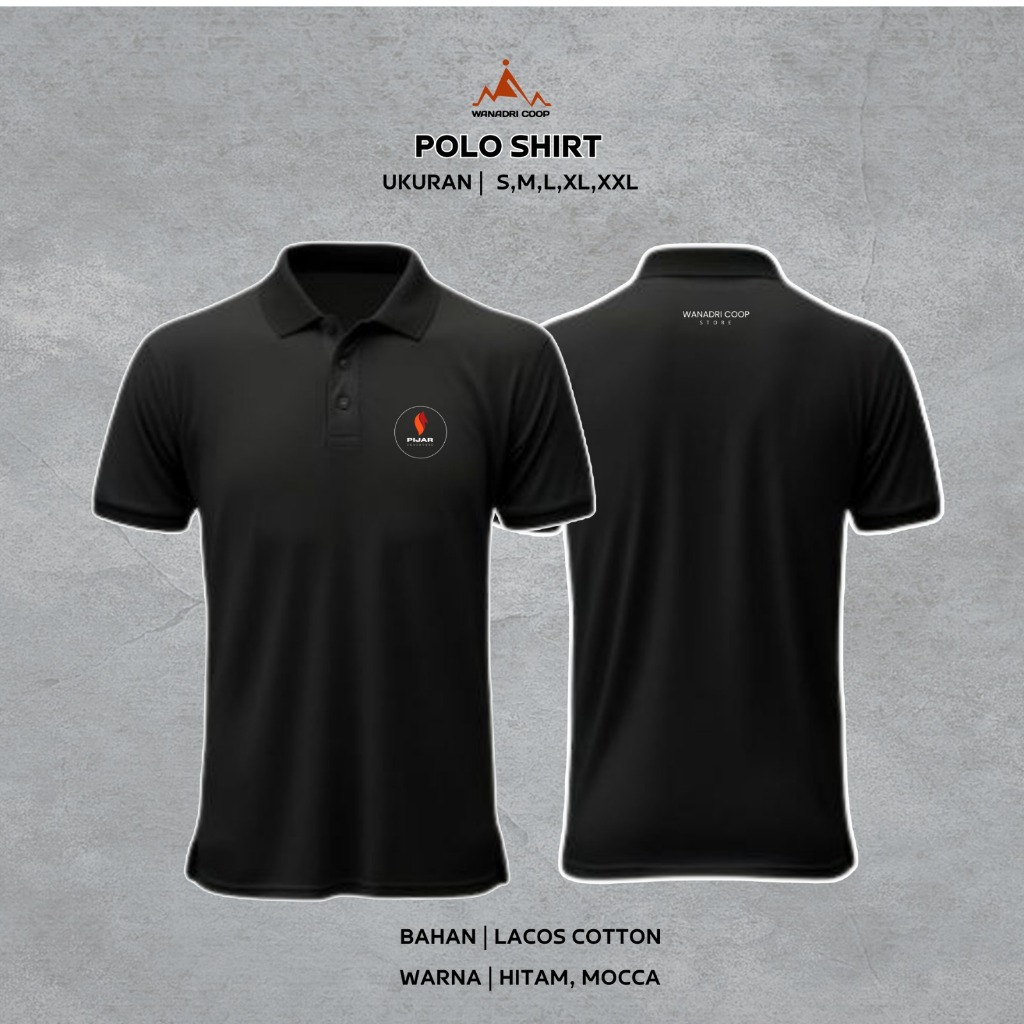 Kaos polo pria]Wanadri Coop Polo Shirt Ukuran S,M,L,XL,XXL