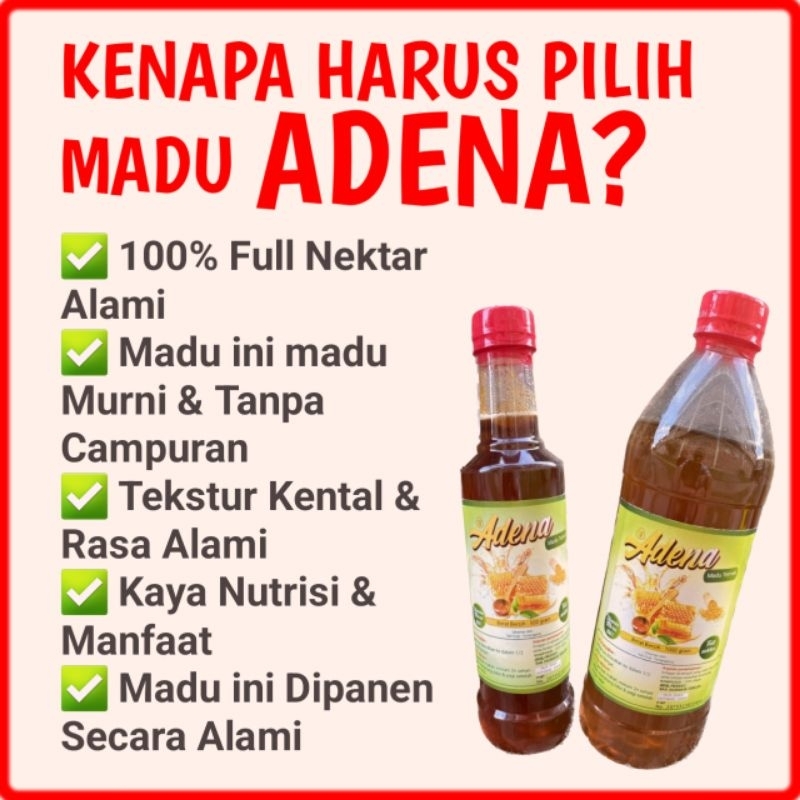 

Madu Asli dan Murni Full Nektar bunga/tanaman alami by Madu ADENA