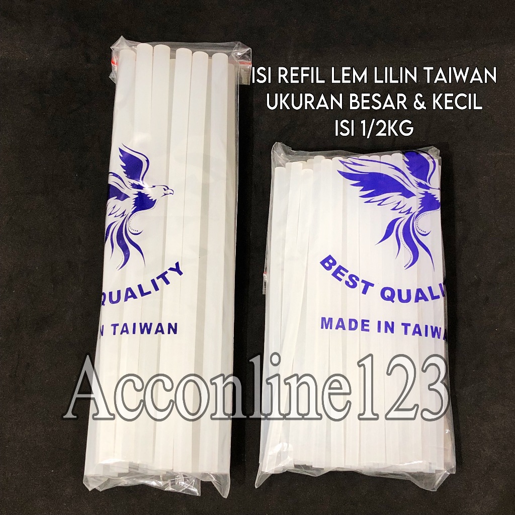 

(1/2 KG) Isi Refil Lem Tembak Besar dan Kecil Taiwan / Isi Refil Lem Lilin Tembak Taiwan / Glue Gun Refil Isi 1/2KG (500 gram)