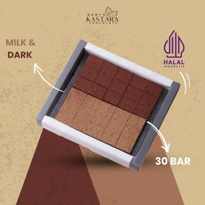 

Kastara Mix Dark & Milk Chocolate Large | Japanese Chocolate