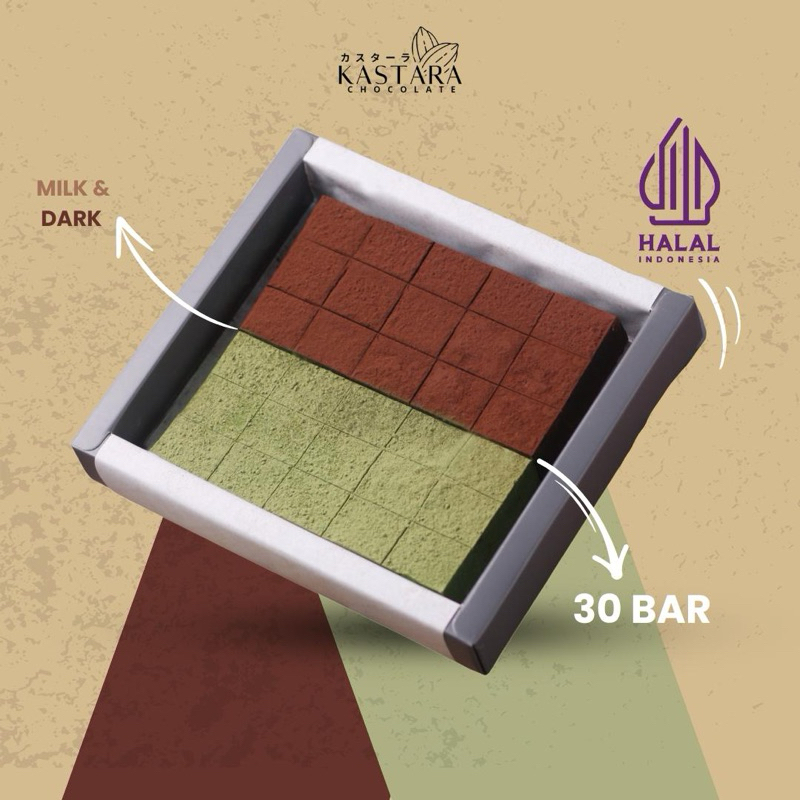 

Kastara Mix Dark & Matcha Chocolate Large | Japanese Chocolate
