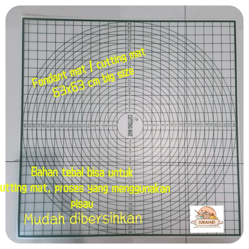 

Cutting mat 63x63 cm Alas fondant Cutting mat alas mat fondant